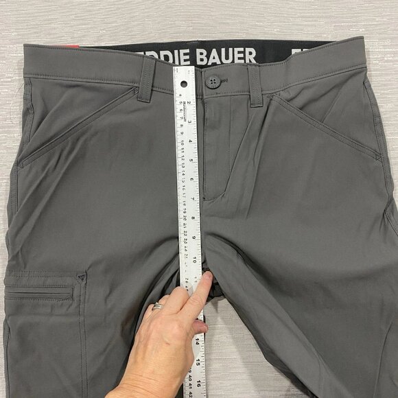 Eddie Bauer Fleece Lined Tech Pants Mens 34 x 30" Gray Water Repellent Insulated - Picture 12 of 15